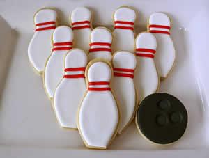 bowling pins ball cookies