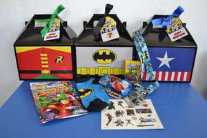 comics dc superhero catchmyparty favor box birthday superheroes desde guardado comic