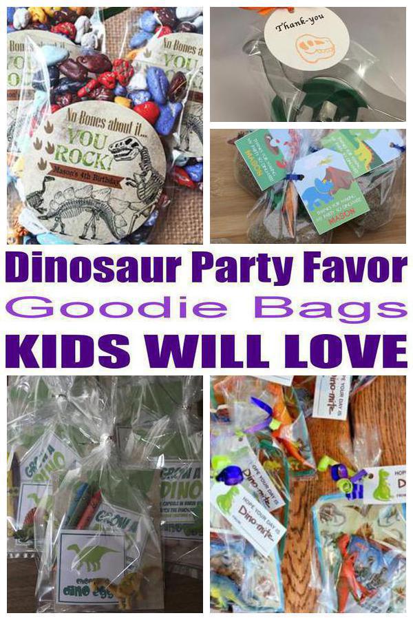 Dinosaur Party Favor Goodie Bags