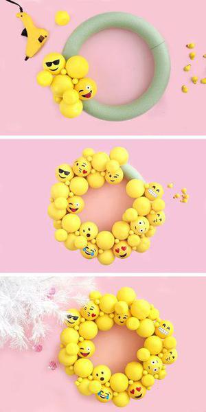 DIY Emoji Wreath