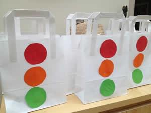 stop light go kart party favor bags