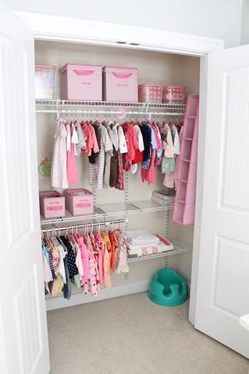 Nursery Closet Organization Idea