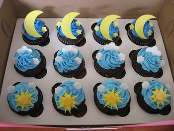 Moon And Star Cupcakes