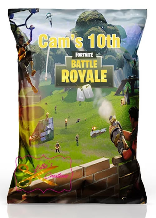 fortnite snacks chips party favors - fortnite goodie bags ideas
