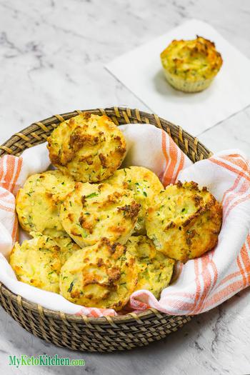 Keto Muffins Cheddar Cheese And Zucchini