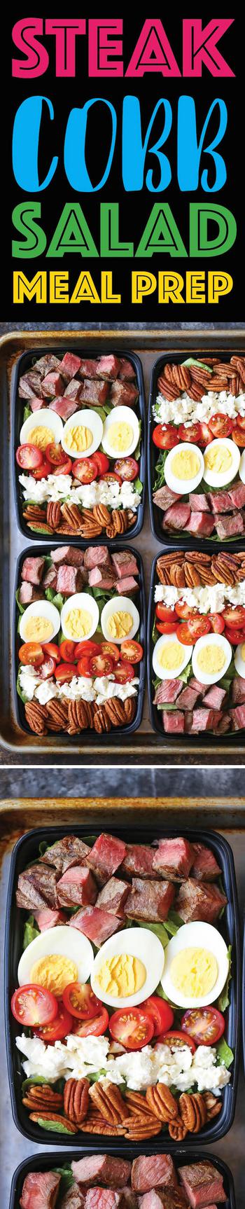 Steak Cobb Salad Meal Prep