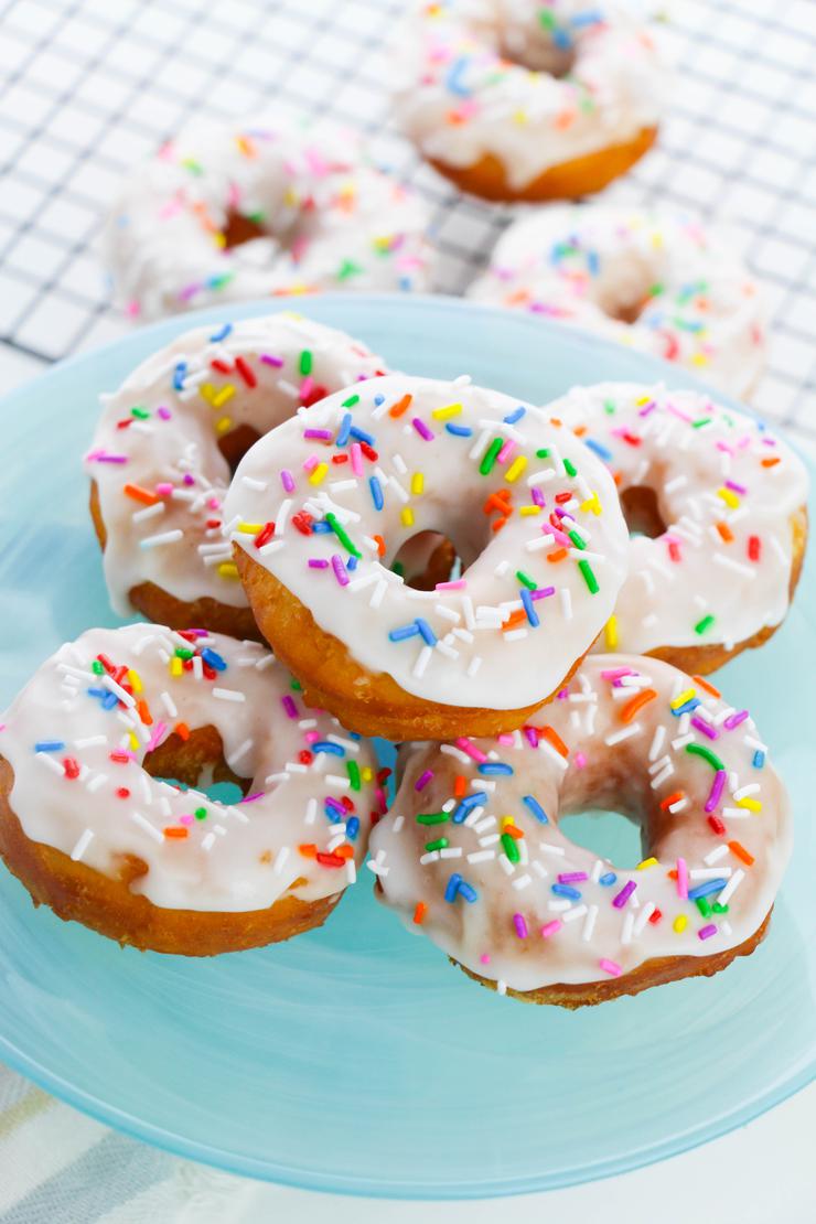 Vanilla Glazed Biscuit Donuts